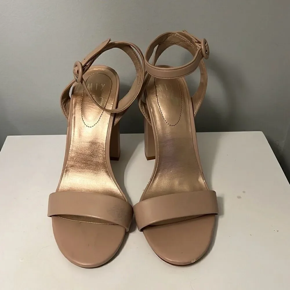 Mix No. 6 Women's Lole Nude Patent Leather Ankle Strap Heels
